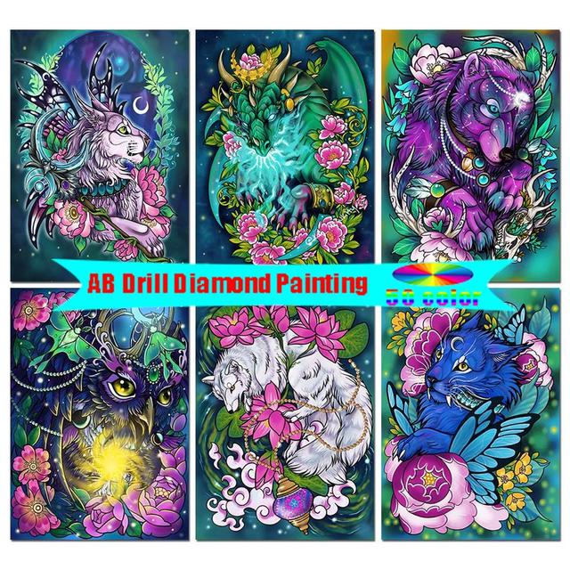 AB Dill Diamand Painting Complet Animal Diamond Rhinestones Paintings Diamonds  for Crafts Mosaic Embroidery Full Accessories 5d - AliExpress